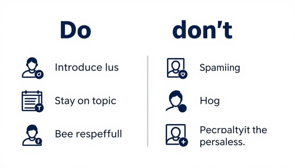 Aberdeen Chat Room etiquette guide showing dos and don'ts