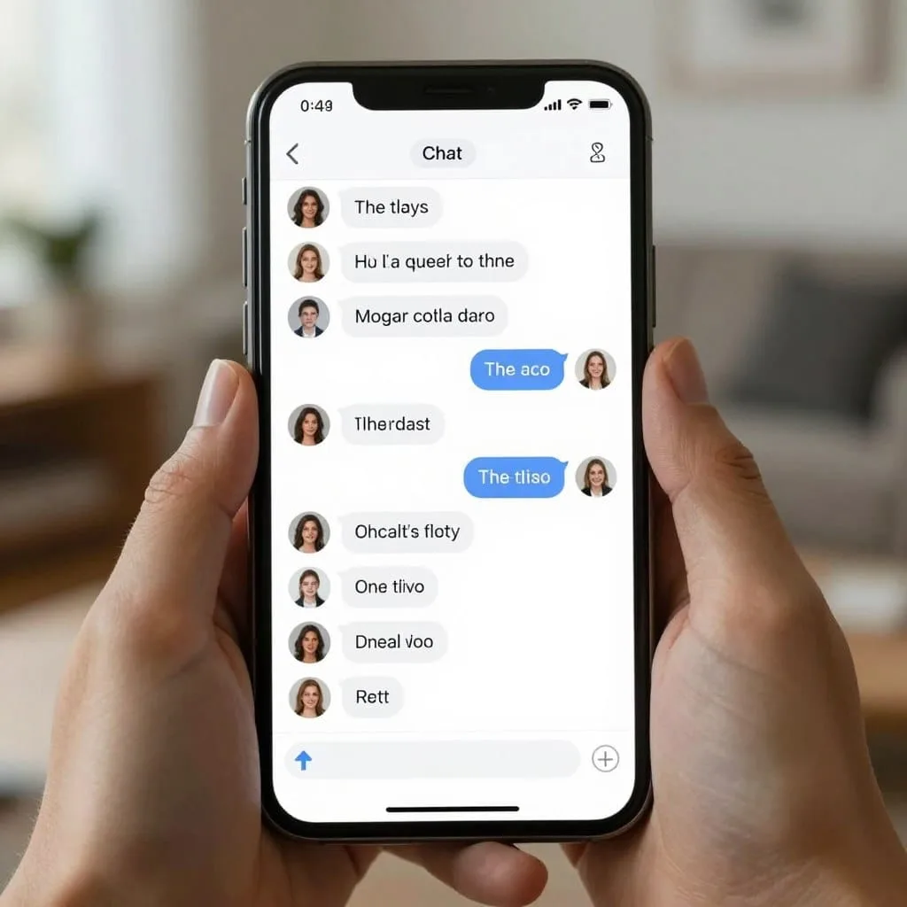 Person preferring text chat over social media platforms